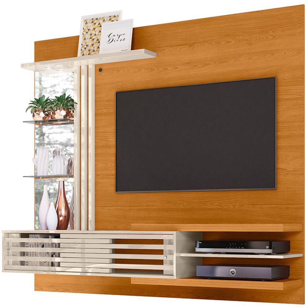 Painel Suspenso Para Tv 55 Polegadas Com 2 Portas Sidnei Cinamomo/off White - 1