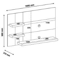 Painel Suspenso Tv 50 Pol 160 Cm 4157 Pinho Ripado Off White Arly Pinho Ripado Off White