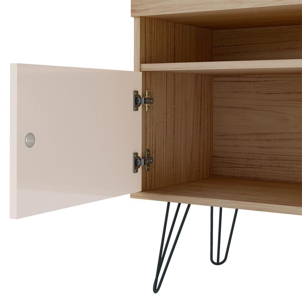 Rack Para Sala De Tv 75 Pol 160 Cm 4217 Carvalho Off White Arly Carvalho Off White - 6