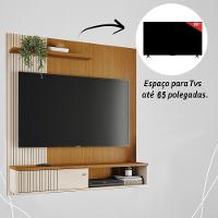 Painel Bancada Suspensa 1 Porta Tvs Até 65 Polegadas Aurora - Cinamomo-off White