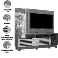 Estante Home Theater C/ Pés Para Tv 60 Polegadas Paula Cinamomo/off White - 3