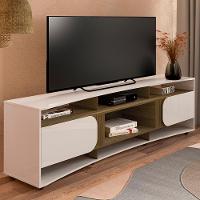 Rack Bancada Para Tv 86 Pol 220 Cm 4501 Off White Pinho Arly Off White Pinho - 2