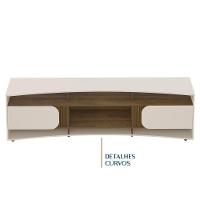 Rack Bancada Para Tv 86 Pol 220 Cm 4501 Off White Pinho Arly Off White Pinho - 7