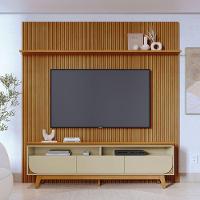 Painel Para Tv 75 Polegadas Composição Bancada Lua Cumaru/opala - 7