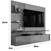 Painel Suspenso Para Tv 65 Polegadas Com 3 Portas Atenis Cinamomo/off White - 7