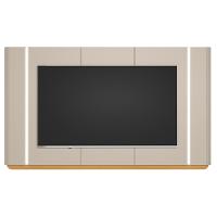 Painel Para Tv 75 Pol Com Led 240cm Elysia L05 Tauari Off White Fosco - Lyam Decor - 3