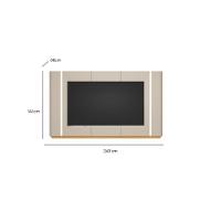 Painel Para Tv 75 Pol Com Led 240cm Elysia L05 Tauari Off White Fosco - Lyam Decor - 5
