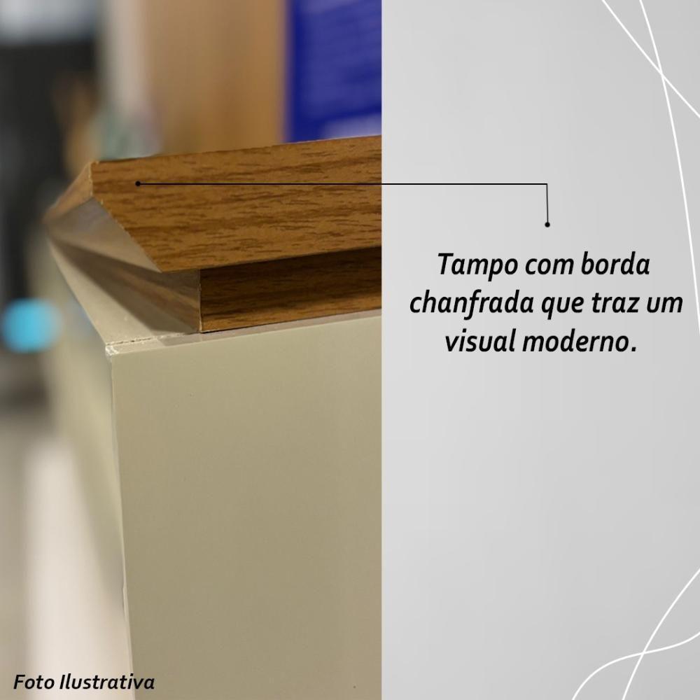 Rack Bancada 3 Gavetas Tvs Até 75 Polegadas Selene - Cinamomo-off White Cinamomo-off White - 6