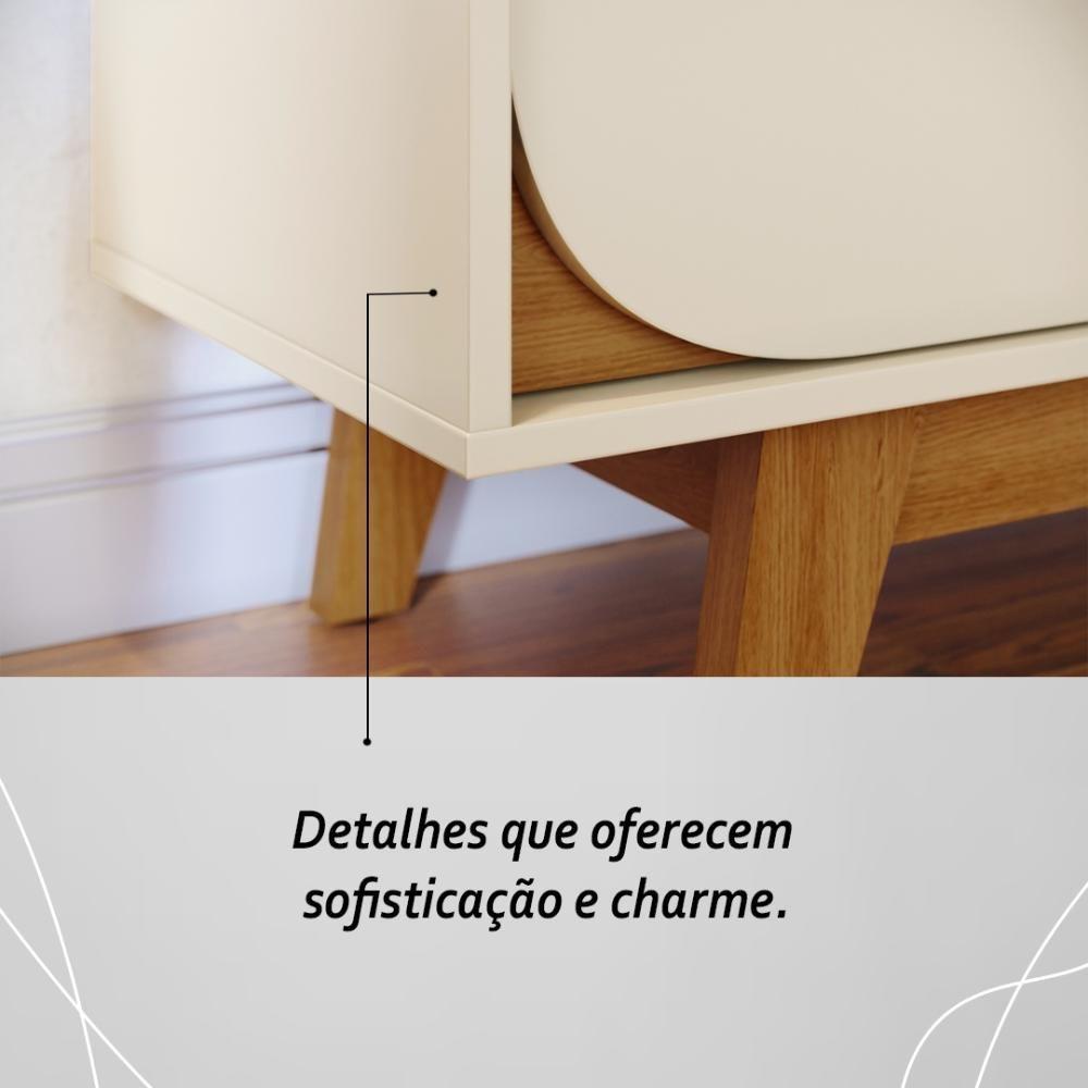 Rack Bancada 3 Gavetas Tvs Até 75 Polegadas Selene - Cinamomo-off White Cinamomo-off White - 8