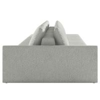 Sofá Ilha Modular Com Puff Para Sala Living 392cm Georgia K04 Linho Cinza - Mpozenato - 6