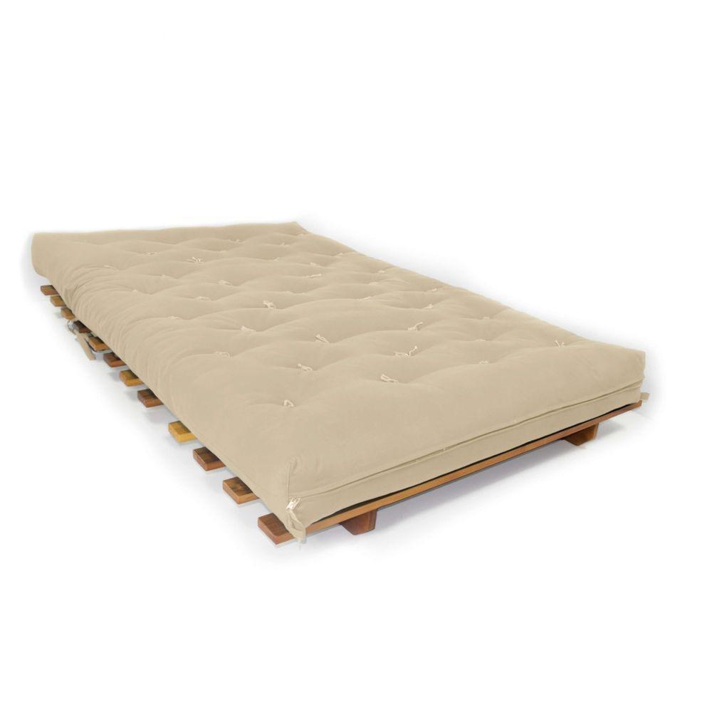 Sofá Cama Casal Futon Oriental Com Madeira Nobre Natural - 5