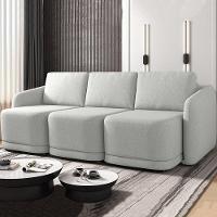 Sofá Cama Casal Para Sala 306cm Polska K04 Linho Cinza - Mpozenato - 2