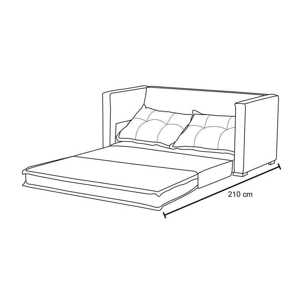 Sofá Cama Casal Articulável 2 Lugares Londres Suede Cinza Escuro - D'monegatto - 3