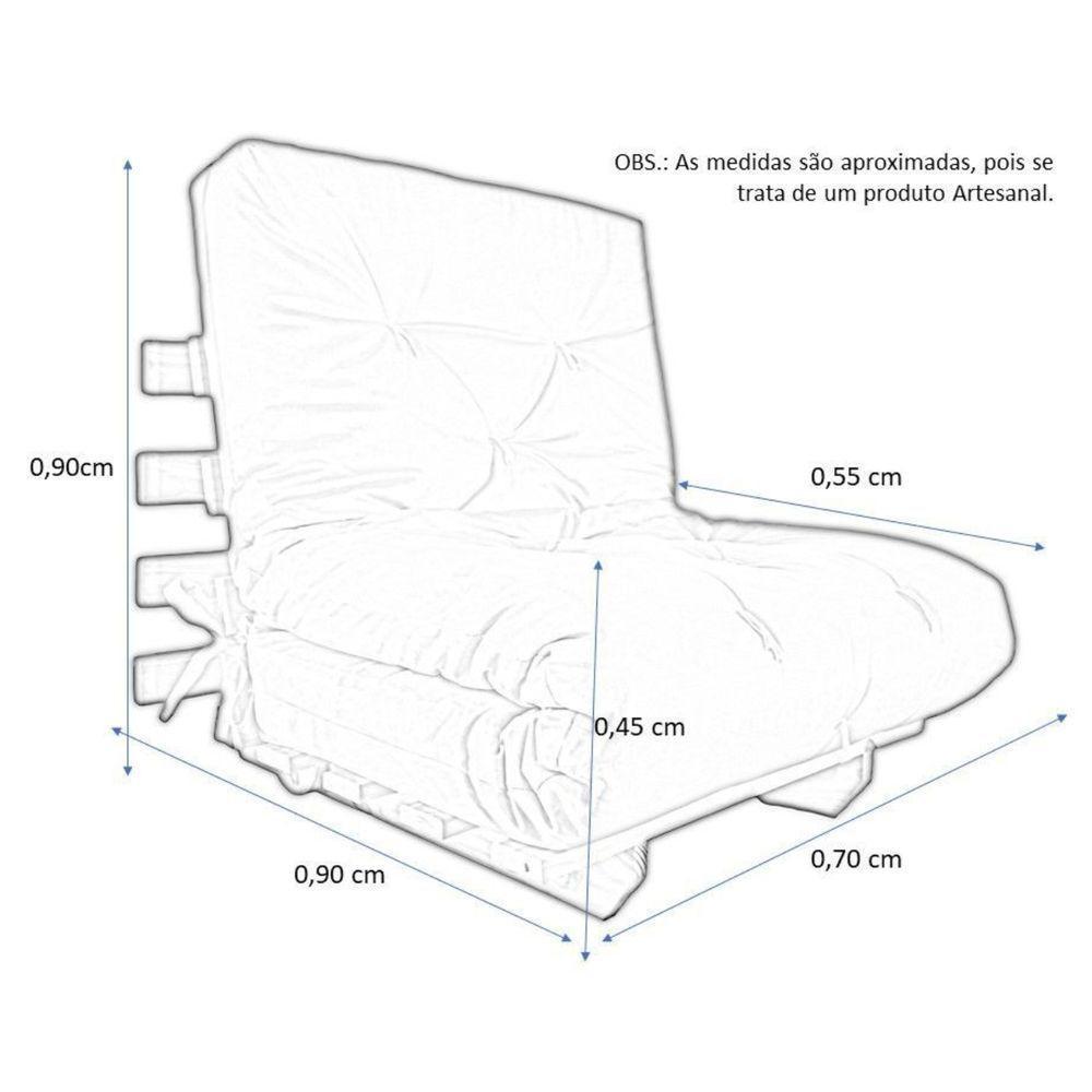 Sofa Cama Solteiro Futon Dobrável Verde Militar - 4