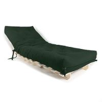 Sofa Cama Solteiro Futon Dobrável Verde Militar - 2