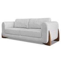 Sofá 2 Lugares Base De Madeira 180cm Izzy S06 Linho Grigio - Mpozenato - 1