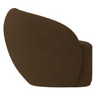 Sofá 2 Lugares Living 160cm E 1 Poltrona Giratória Garbin K04 Veludo Marrom - Mpozenato - 9