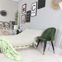 Sofa Cama Casal Futon Oriental Branco Off Acquablock Com Madeira Maciça - 3