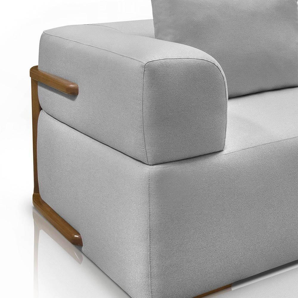 Sofá 4 Lugares Sala De Estar 240cm Willy S06 Linho Grigio - Mpozenato - 9