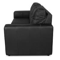 Sofá Living 2 Lugares Para Sala De Estar 160cm Licci L07 Couro Preto - Mpozenato - 2