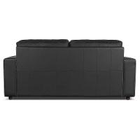 Sofá Living 2 Lugares Para Sala De Estar 160cm Licci L07 Couro Preto - Mpozenato - 3