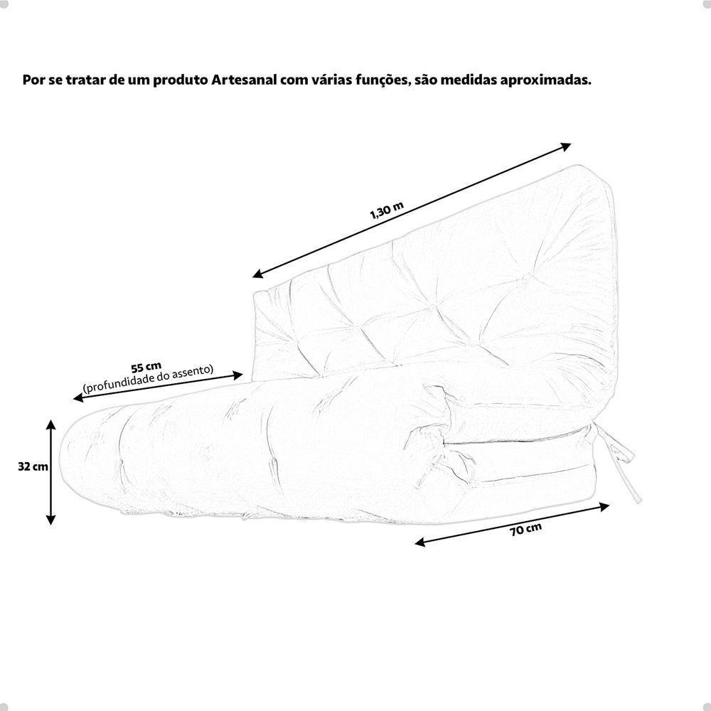 Futon Sofa Cama Casal D33 Tendencia Oriental Caramelo - 3