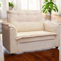 Kit 02 Sofás 2 Lugares Namoradeira Marrocos 1,40m Sala De Tv Estar Recepção Suede Bege Mabe Magazine - 3