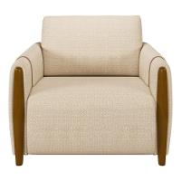 Conjunto Sofá 3 Lugares 223cm E Poltrona 98cm Amaranto M22 Linho Champanhe - Mpozenato - 5