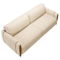 Conjunto Sofá 3 Lugares 223cm E Poltrona 98cm Amaranto M22 Linho Champanhe - Mpozenato - 8