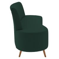 Sofá 2 Lugares Para Sala Living 135cm Pés Palito Tamar K04 Veludo Verde - Mpozenato