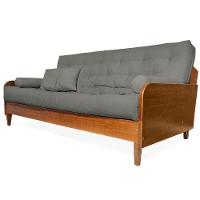 Sofá Cama Paris Ii Sarja Em Madeira Maciça Cor Natural - Cinza - 1