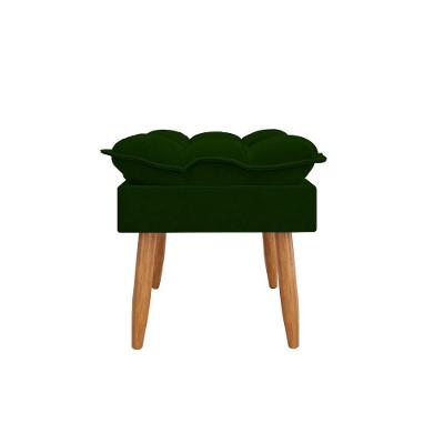 Kit 02 Poltronas + Namoradeira + Puff Opala Balaqui Decor Verde