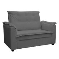 Kit 04 Sofás 2 Lugares Namoradeira Marrocos 1,40m Sala De Tv Estar Recepção Suede Cinza Mabe Magazine - 2