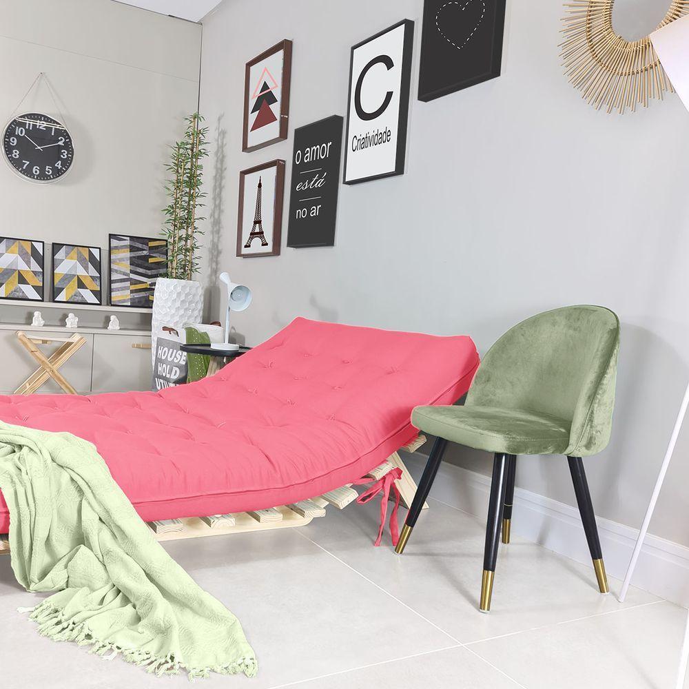Futon Casal Tokio Sofa Cama Goiaba Com Madeira Maciça - 4