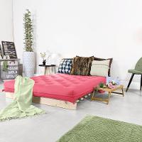 Futon Casal Tokio Sofa Cama Goiaba Com Madeira Maciça - 3