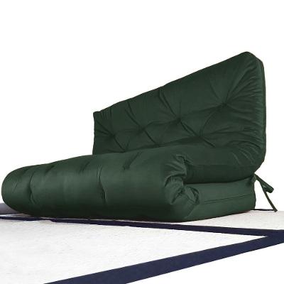 Futon Sofa Cama Casal D33 Tendencia Oriental Verde Militar