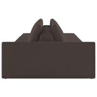 Sofá Ilha Modular Com Puff Para Sala Living 342cm Georgia K04 Veludo Marrom - Mpozenato - 6