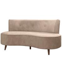 Sofá 2 Lugares Para Sala Living 135cm Pés Palito Korah K04 Veludo Bege - Mpozenato - 1