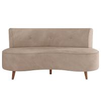 Sofá 2 Lugares Para Sala Living 135cm Pés Palito Korah K04 Veludo Bege - Mpozenato - 8
