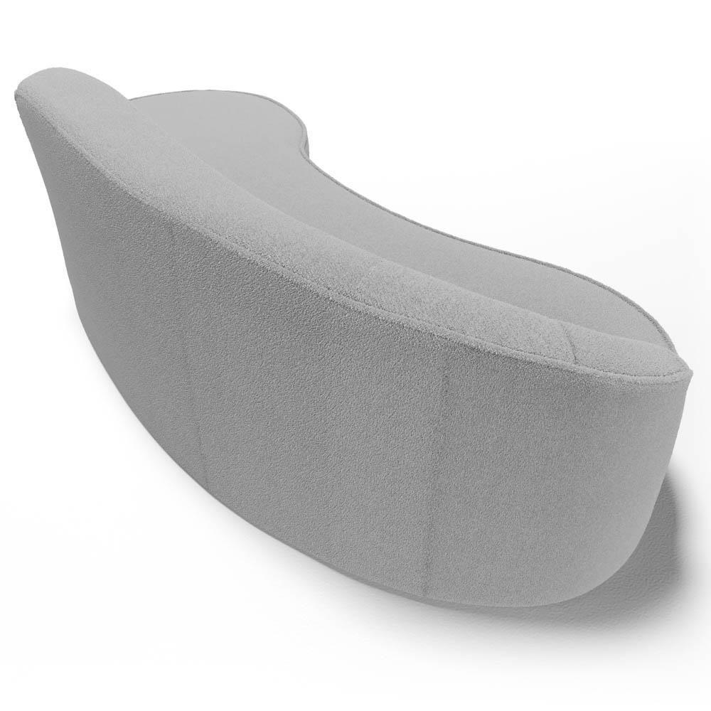 Sofá Living 2 Lugares 180cm Braço Esquerdo Mozart D06 Bouclê Cinza - Mpozenato - 6