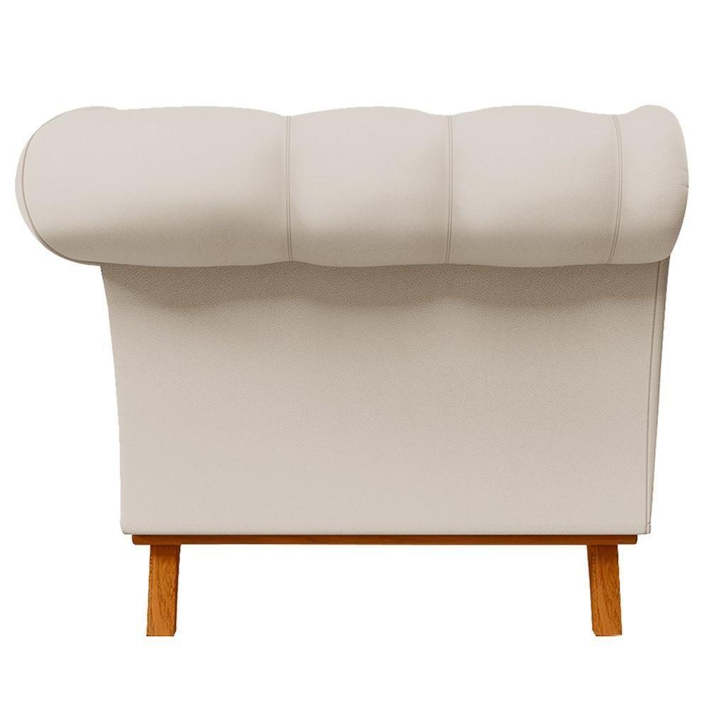 Sofá Para Sala De Estar 150cm 1 Lugar Base Madeira Império C-26 Corano Bege - Domi - 5