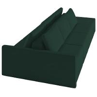Sofá Ilha Modular Com Puff Para Sala Living 312cm Georgia K04 Veludo Verde - Mpozenato - 8
