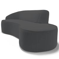 Sofá Living 2 Lugares 180cm Braço Esquerdo Mozart D06 Veludo Cinza - Mpozenato - 5