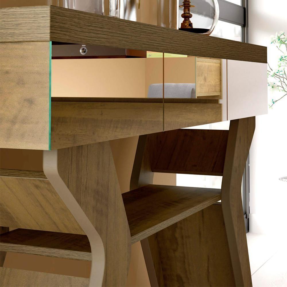 Aparador Sala Estar Com Espelhos 120 Cm 3739 Pinho Arly - 7