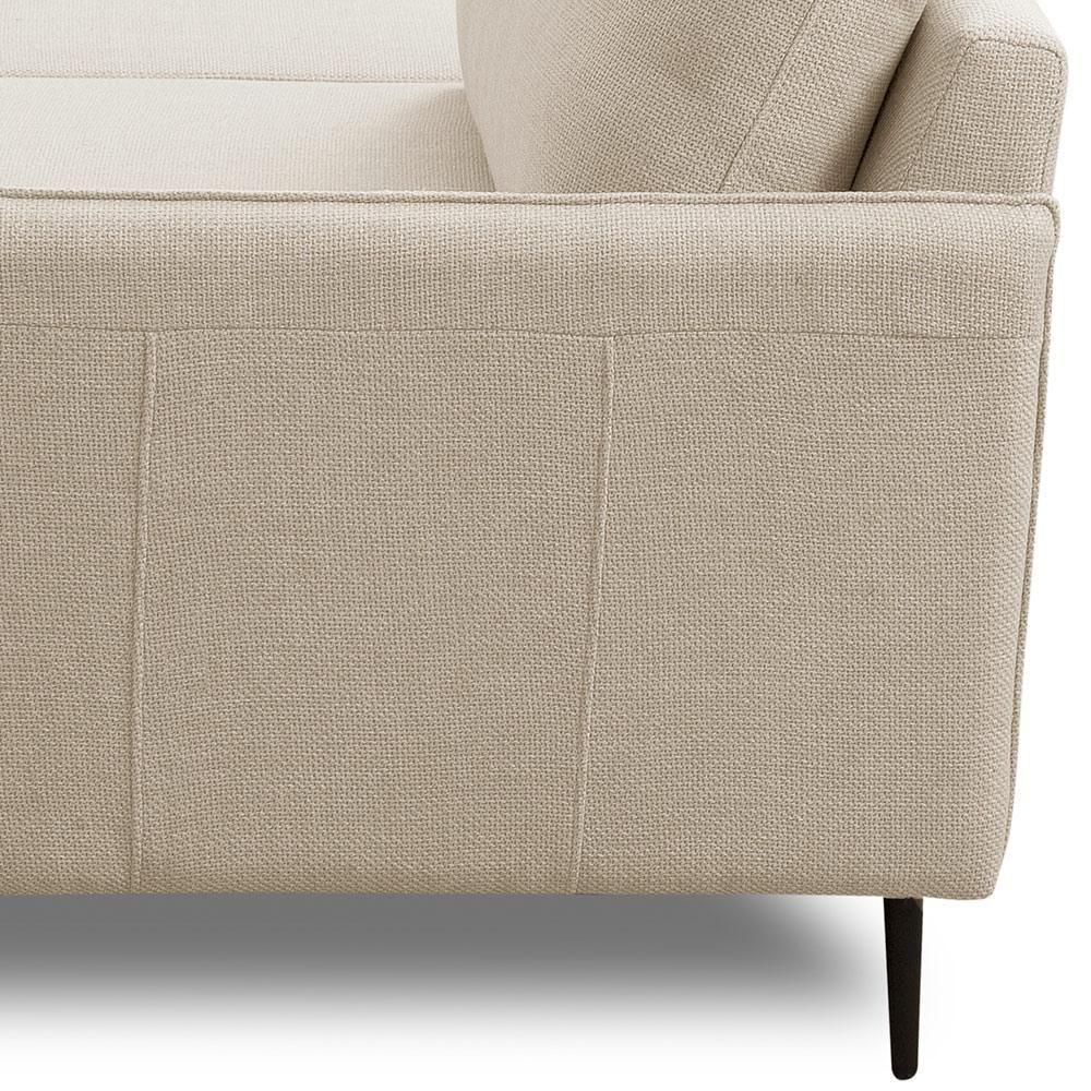 Sofá 3 Lugares Para Sala Living 280cm Yves F04 Linho Tramado Creme - Lyam Decor - 2