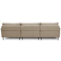 Sofá 3 Lugares Para Sala Living 280cm Yves F04 Linho Tramado Creme - Lyam Decor - 3