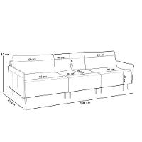 Sofá 3 Lugares Para Sala Living 280cm Yves F04 Linho Tramado Creme - Lyam Decor - 5