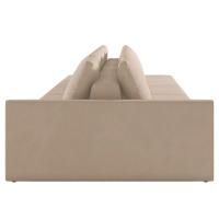 Sofá Ilha Modular Com Puff Para Sala Living 392cm Georgia K04 Veludo Bege - Mpozenato - 6