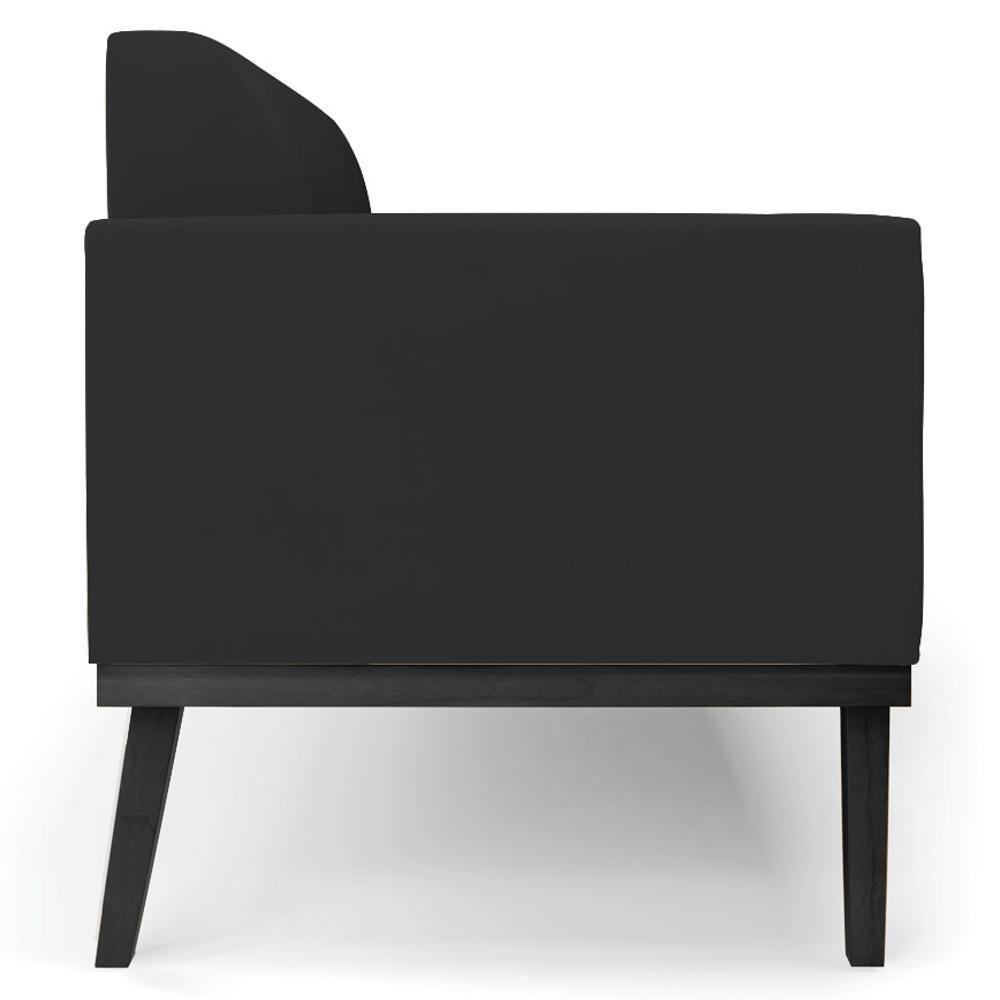 Sofá Namoradeira Base Madeira Preto Maressa Veludo Preto - Ibiza - 6