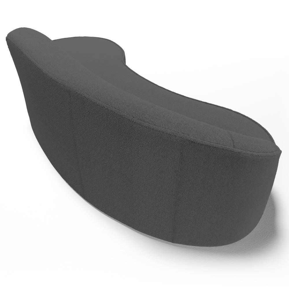 Sofá Living 4 Lugares 300cm Braço Esquerdo Mozart D06 Bouclê Chumbo - Mpozenato - 6